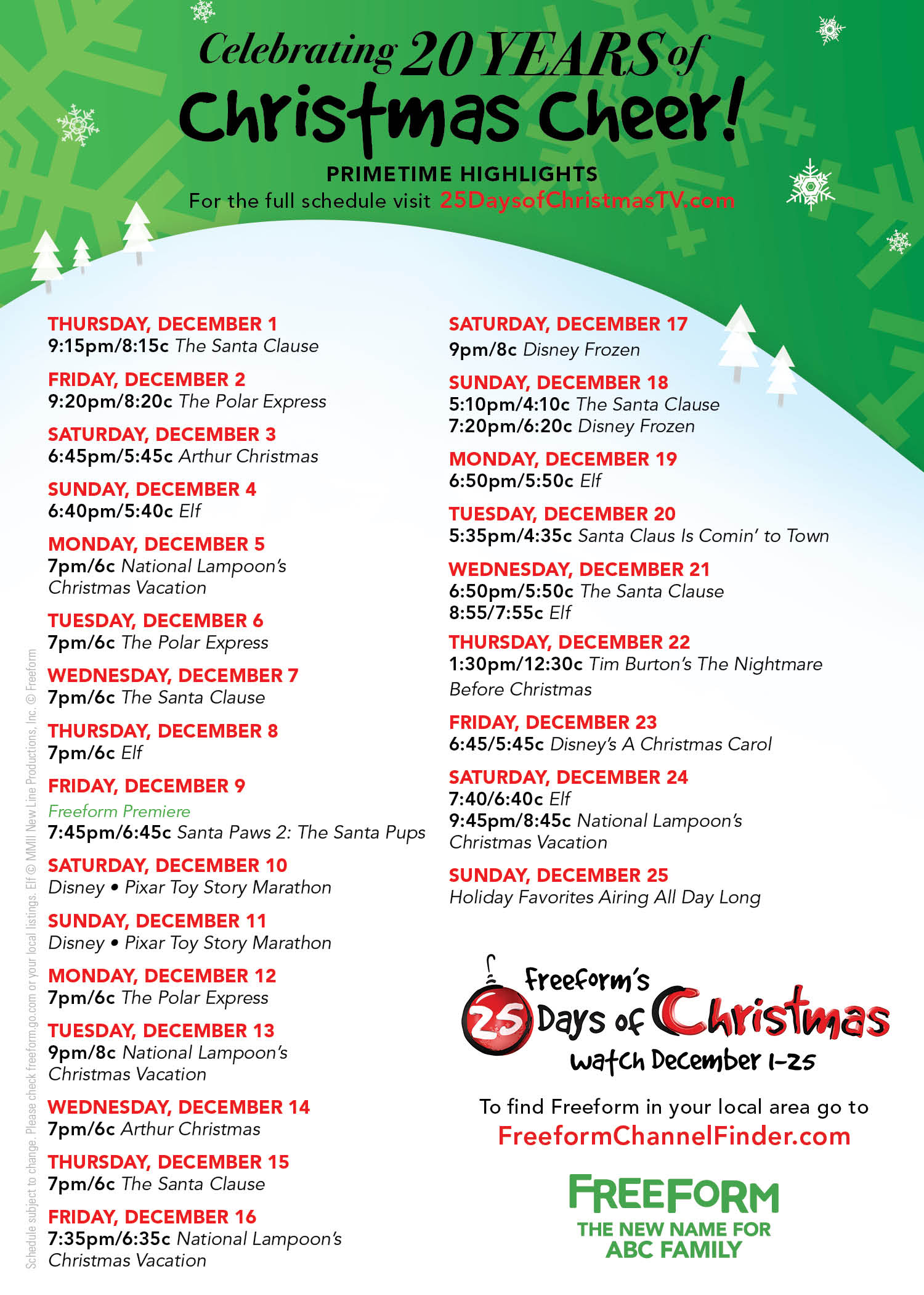 Ready For 25 Days Of Christmas Check Out The Official Schedule Right 
